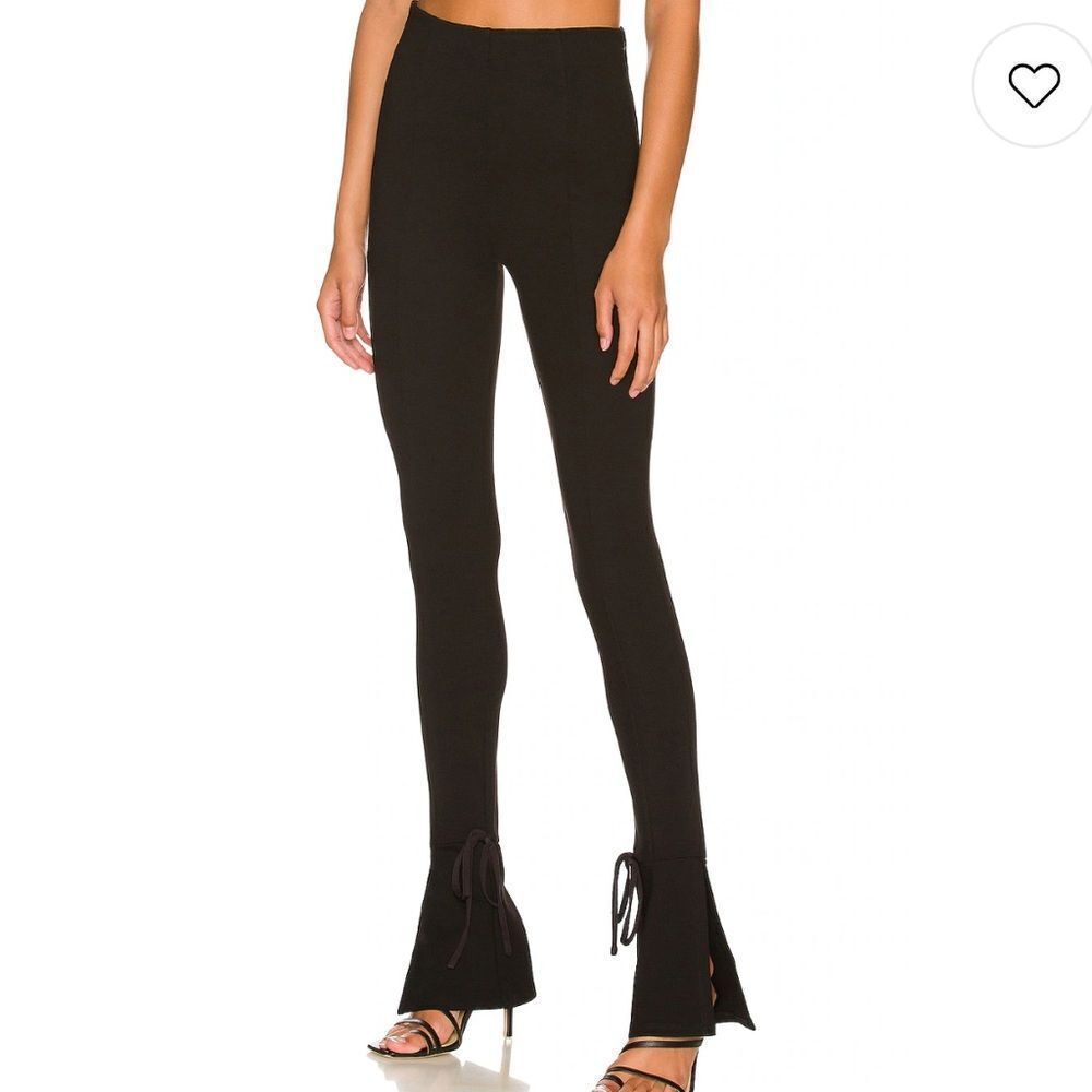 NWT Revolve Lovers & Friends Farah Women's Black Ankle Tie Leggings Size Large